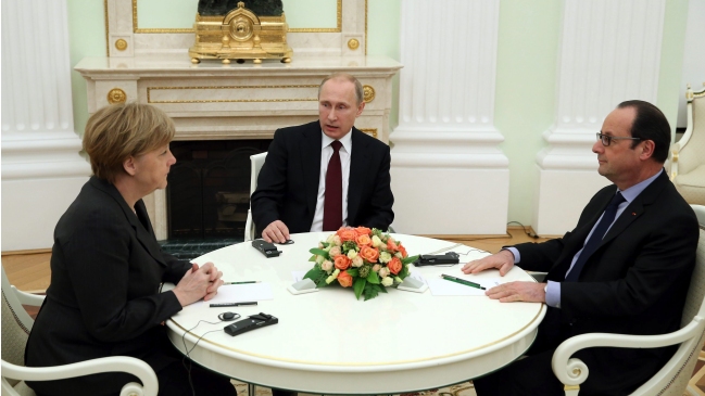 Terminaron negociaciones entre Putin, Merkel y Hollande sobre Ucrania