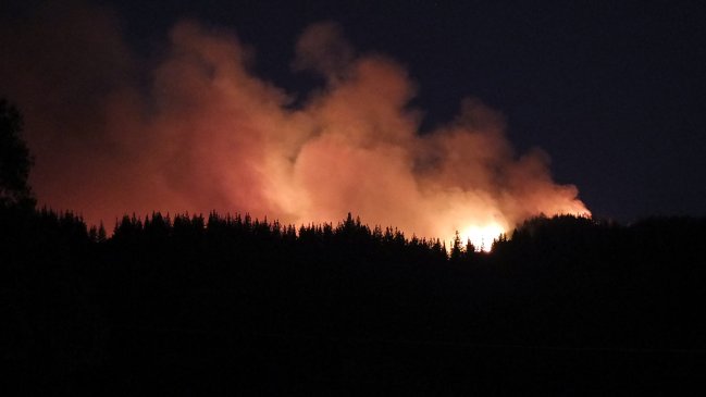 Autoridades mantienen alerta roja en Biobío por incendio en Hualqui
