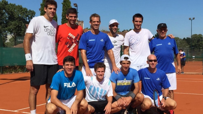 Juan Martín del Potro trabajó con el equipo argentino