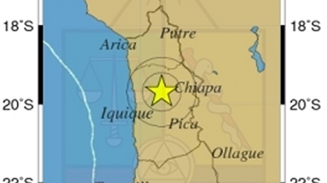 Sismo de menor intensidad se registró en regiones Arica y Tarapacá