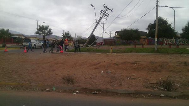 Accidente de tránsito generó corte de luz en La Serena