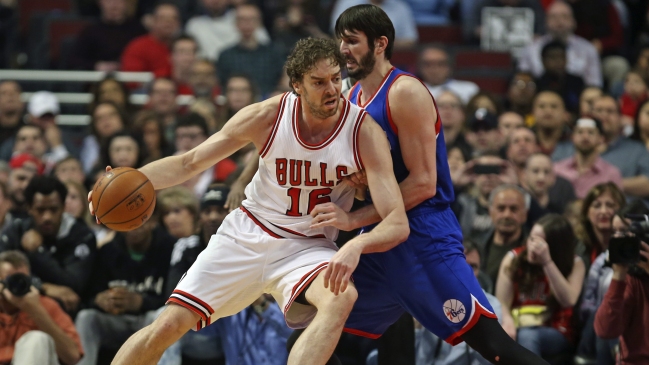 Chicago Bulls derrotó a Filadelfia Sixers de la mano de Pau Gasol