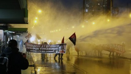   La protesta contra la reforma laboral en la Alameda 