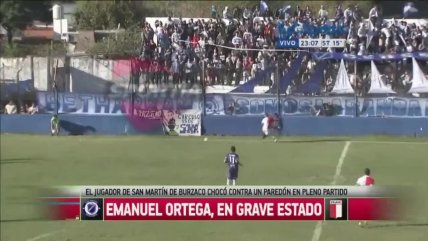 Jugador argentino quedó con traumatismo craneano tras duro golpe