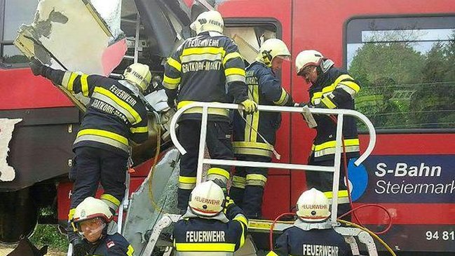 Choque de trenes en Austria dejó un fallecido y nueve heridos