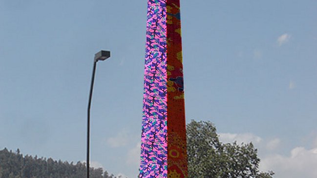 Intervención urbana cubrirá de colores al obelisco de la Plaza Italia