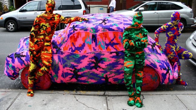 Se suspendió otra vez cobertura del Obelisco de Plaza Italia con lana