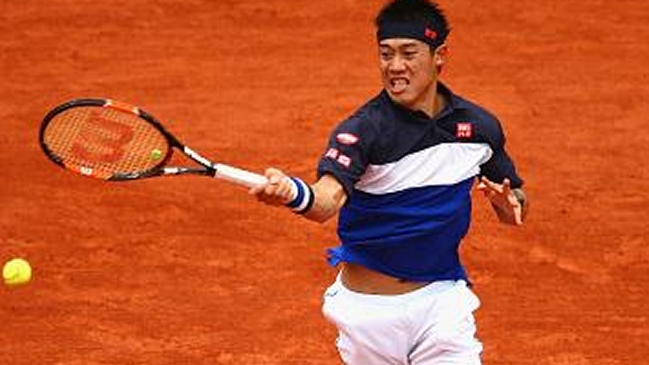 Kei Nishikori derrotó a Teymouraz Gabashvili y avanzó a cuartos de final en Roland Garros