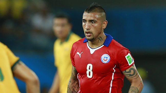Arturo Vidal llegó para completar el plantel de la selección chilena