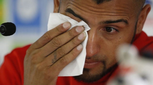 Arturo Vidal entre lágrimas: 