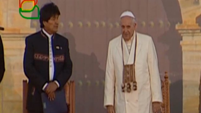 Evo Morales al papa Francisco: Bienvenido a una patria mutilada por la invasión