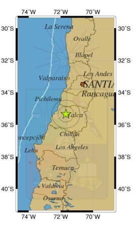 Sismo de menor intensidad afectó a la Región del Maule