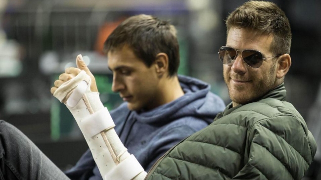 Juan Martín del Potro visitó al equipo argentino