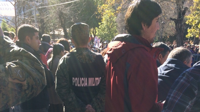 Manifestación contra Alto Maipo concluyó con detenidos y acción de Carabineros