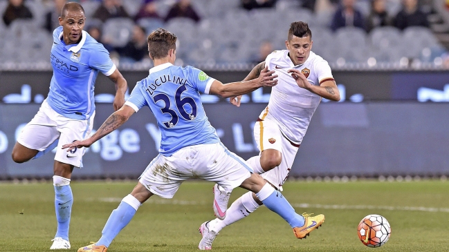 Sterling debutó con gol en duelo de Manchester City ante AS Roma