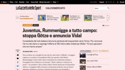 Así reaccionó la prensa internacional al fichaje de Vidal por FC Bayern Munich