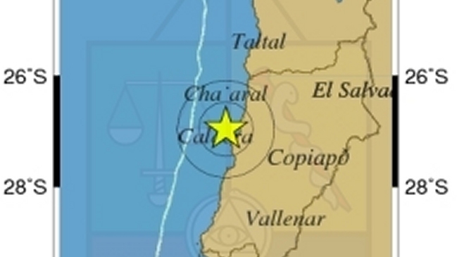 Temblor de menor intensidad se registró en la Región de Atacama