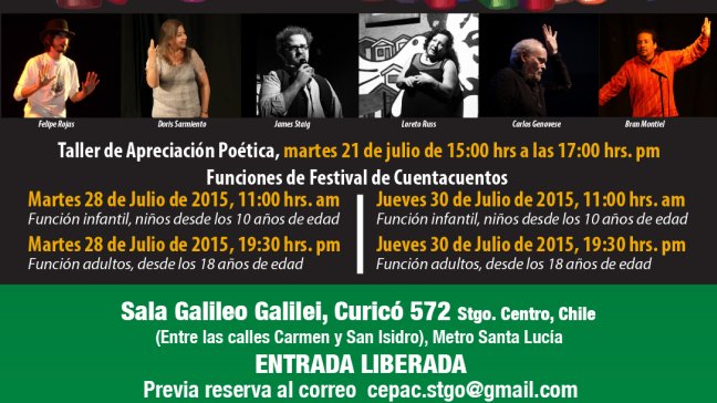 Realizarán festival de cuentacuentos literarios