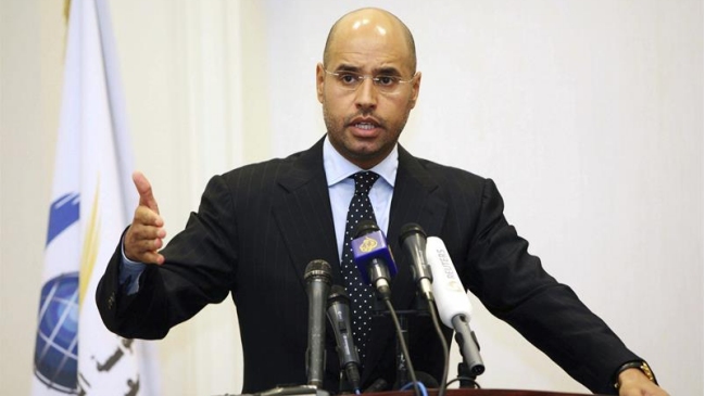 Tribunal libio condenó a muerte a hijo mayor de Muamar al Gadafi