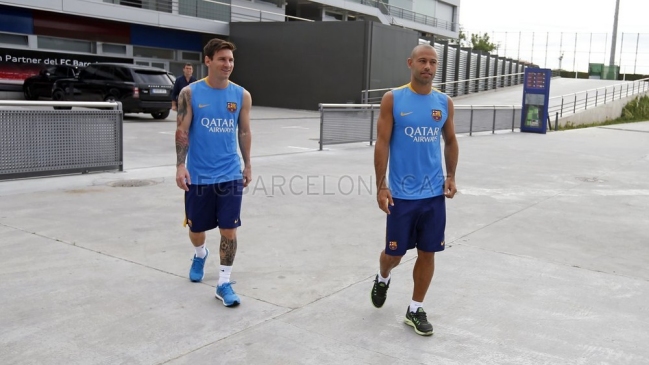 Messi y Mascherano se unieron al plantel de FC Barcelona