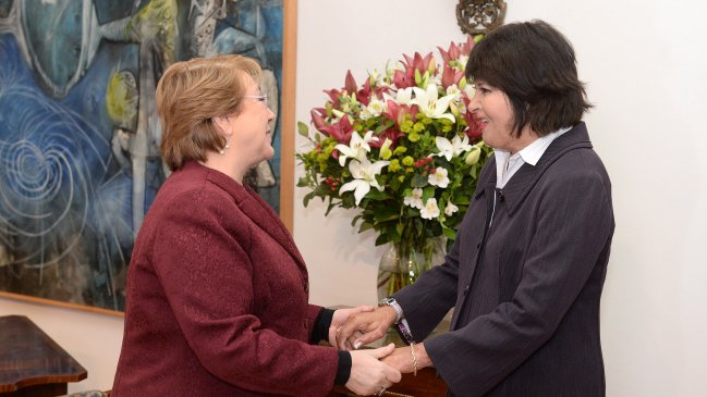 Carmen Gloria Quintana se reunió con la Presidenta Bachelet en La Moneda