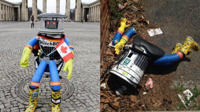 Robot que hacía dedo para viajar fue atacado en Estados Unidos