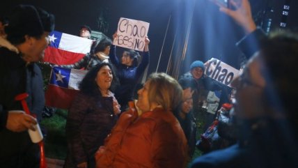 Las celebraciones en Plaza Italia tras la muerte del 