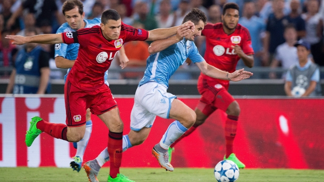 Bayer Leverkusen cayó ante Lazio en la ida por un cupo en fase grupal de la Champions
