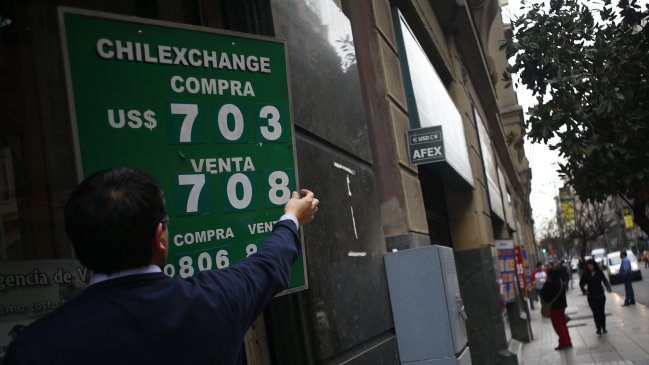 Dólar continuó su alza y llegó a 703 pesos