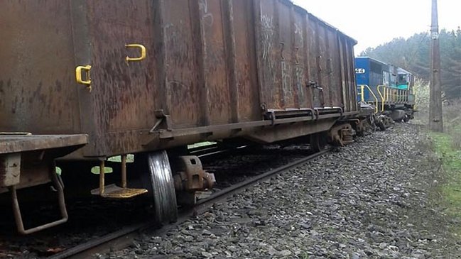 Región de La Araucanía: Tren de carga descarriló en Collipulli
