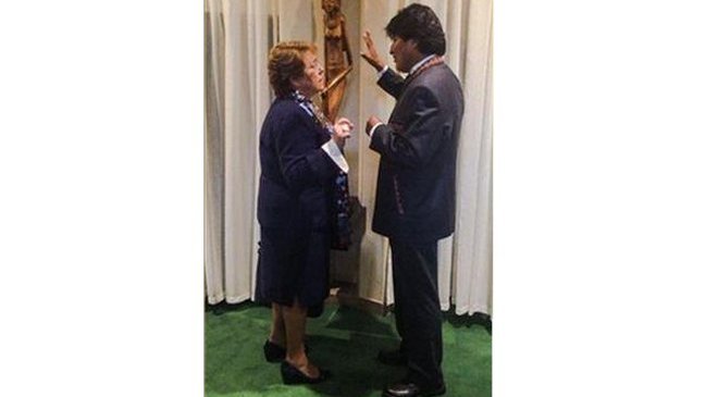 Bachelet y Morales se saludaron brevemente en los pasillos de la ONU