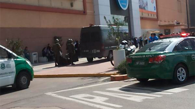 GOPE descartó presencia de artefacto explosivo en mall Arauco Maipú