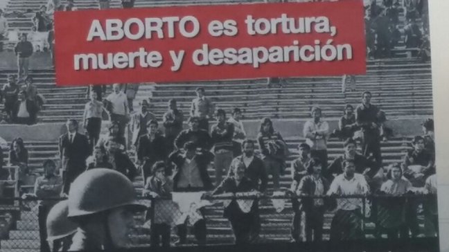 Gigantografías en Ruta 68 comparan aborto con detenidos desaparecidos