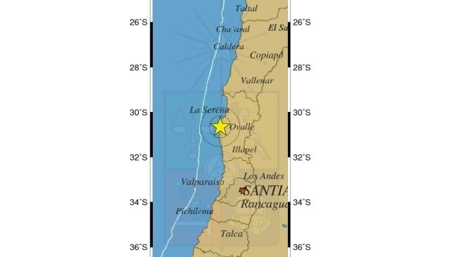 Sismo de mediana intensidad se registró en Región de Coquimbo