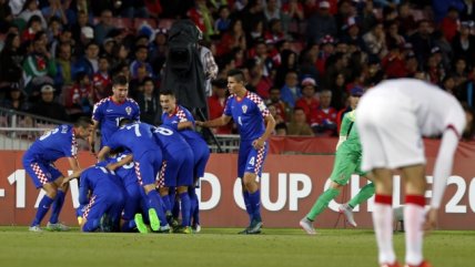   El capitán croata Nikola Moro abrió el marcador ante Chile 