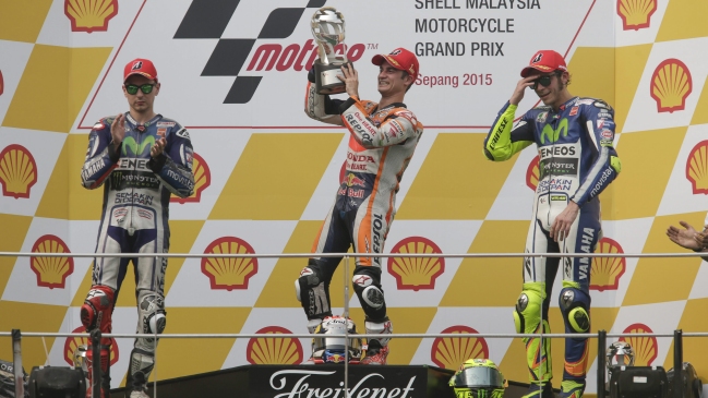 Pedrosa ganó el GP de Malasia en carrera marcada por incidente entre Rossi y Márquez