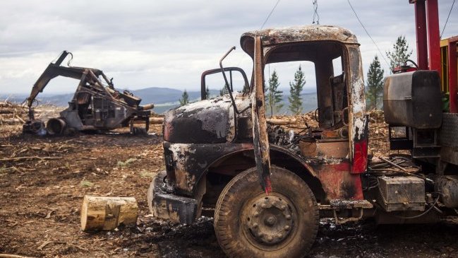 Millonario asalto y un ataque incendiario se registraron en La Araucanía