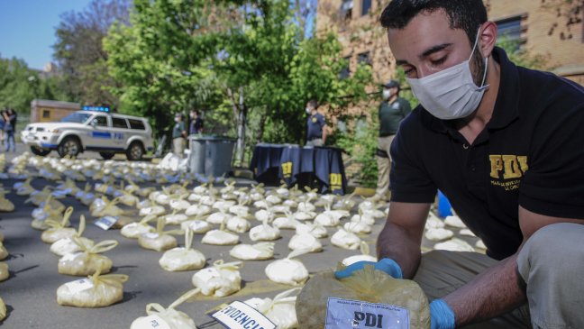 PDI desbarata banda de tráfico de cocaína base en sector sur de Santiago