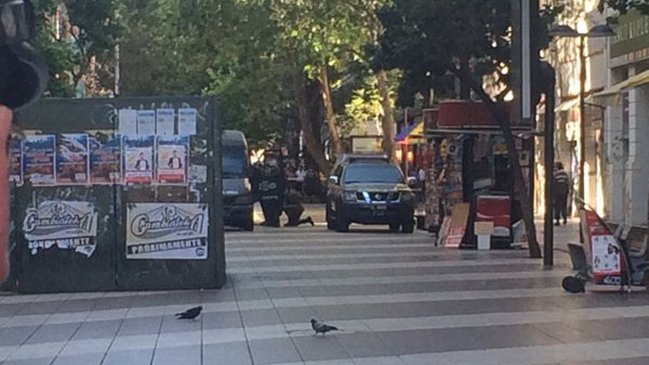 Caja de herramientas olvidada provocó operativo del GOPE en Paseo Ahumada