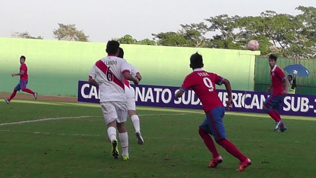 Selección chilena perdió ante Perú en el Sudamericano sub 15