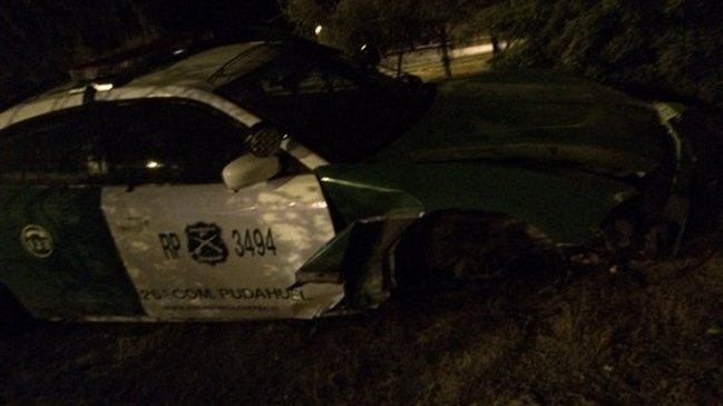 Persecución policial terminó con cinco carabineros lesionados en la Ruta 68