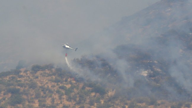 Onemi declaró alerta roja por incendio forestal en Melipilla
