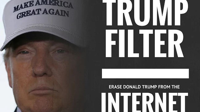 Extensión de Google Chrome bloquea información sobre Donald Trump