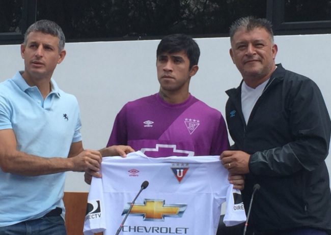Edson Puch fue presentado en Liga Deportiva Universitaria de Quito