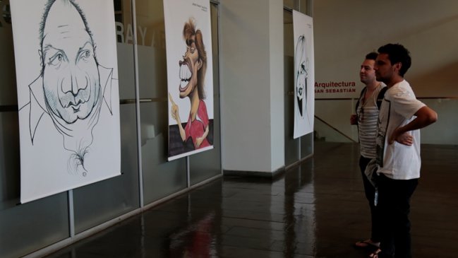 Muestra expone mediante caricaturas a famosos nacionales en la USS