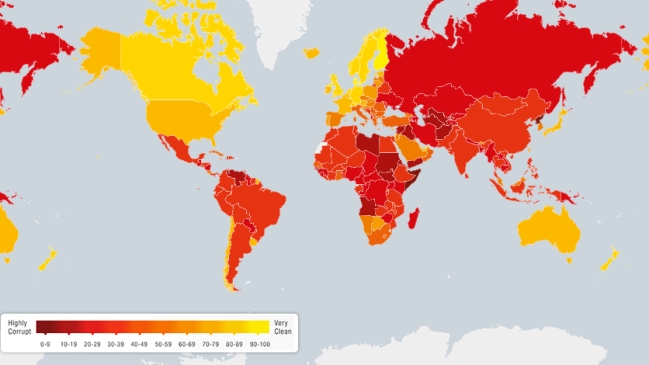 Chile cayó un puesto y es el segundo país menos corrupto de América Latina