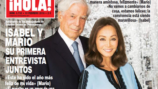 Vargas Llosa dice haber vivido año más feliz de su vida con Isabel Preysler