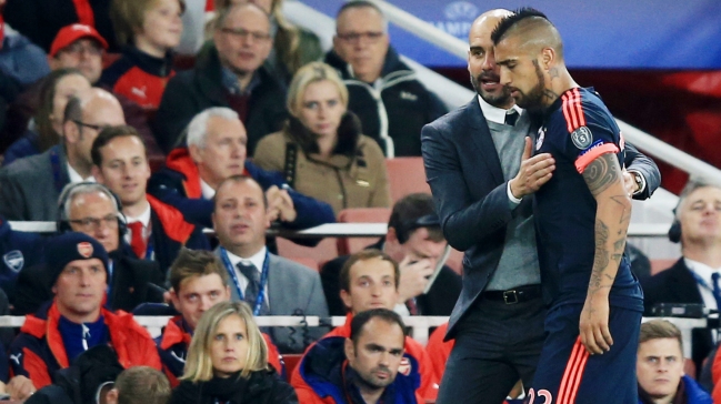 Guardiola también respaldó a Vidal: Es fuerte y confío en él