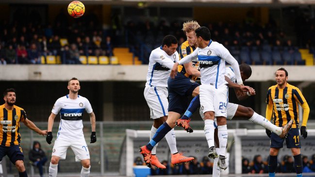 Inter de Milán rescató un sufrido empate ante Hellas Verona por la liga italiana