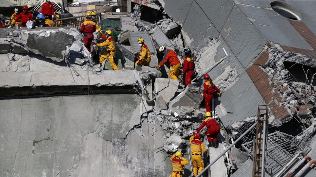 A 38 aumentaron los muertos por el terremoto en Taiwán